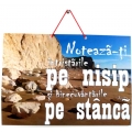 Poster A4, Noteaza-ti intristarile pe nisip...